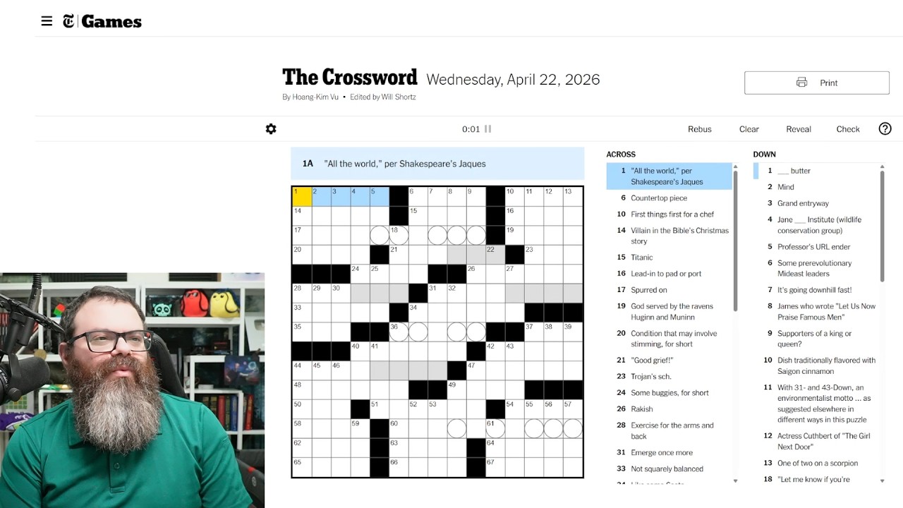 Learning Crossword Week 100 | NYT Crossword Wednesday April 22, 2026