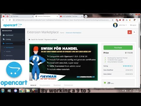 Opencart Marketplace API Information
