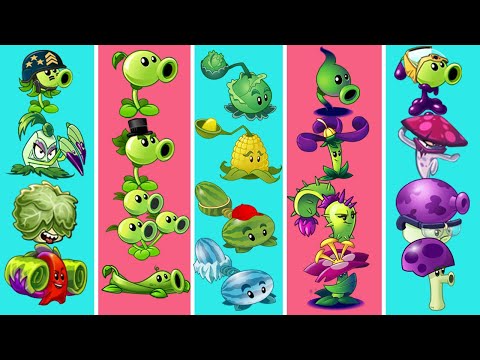 05 Team Plant Max Level Vs 04 Round Team Zombie - Which Team Plant Strongest? - PvZ 2 Team 04 Plant