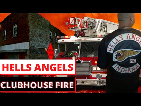 HELLS ANGELS CLUBHOUSE UP IN FLAMES