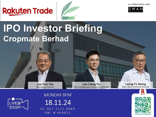 Rakuten Trade Ideas 🎯 Webinar - Cropmate Berhad