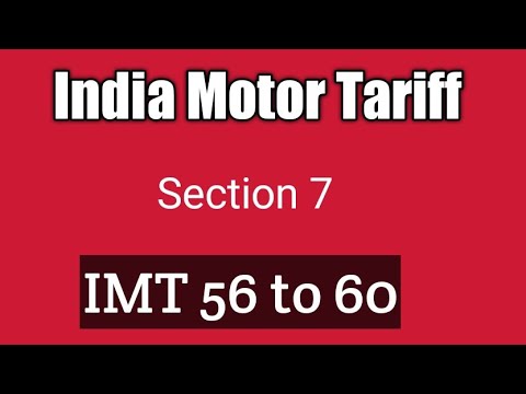 India Motor Tariff IMT 56 to 60