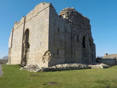 Bowes castle by drone. Co Durham UK.