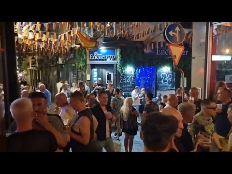 Benidorm Pride 2025 Gay Village Thursday Night Atmosphere 4K
