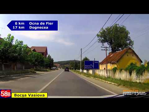 Driving in Romania. DN 58B:  Reşiţa - Bocşa Română. (Timelapse 2x - Real sound)