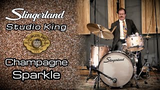 Video thumbnail for SLINGERLAND Studio King Drum Kit - Champagne Sparkle by Steve Maxwell Drums
