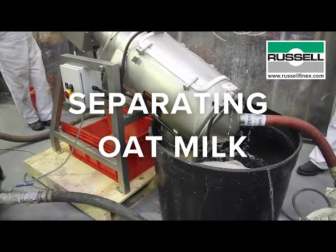 Centrifugal separation of oat milk - Russell Liquid Solid Separator™