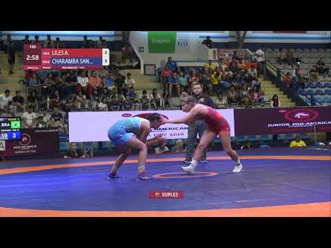 Round 1 WW - 62 kg: A. LILES (USA) v. M. CHARAMBA SAN (BRA)