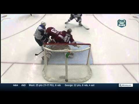 Steve Ott's play. St. Louis Blues vs Phoenix Coyotes  3/2/14 NHL Hockey.
