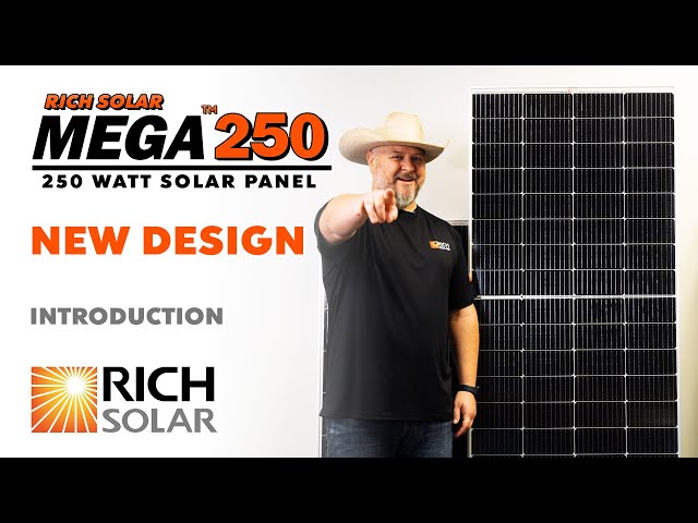 NEW DESIGN - Rich Solar MEGA 250 Watt Monocrystalline Solar Panel