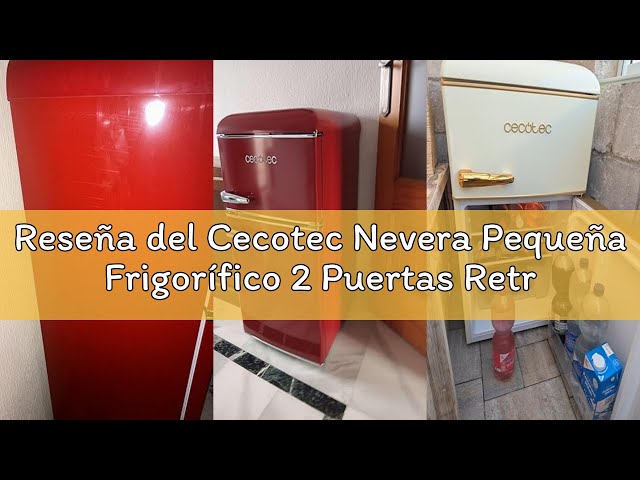 Vídeo relacionado con Cecotec Nevera Pequeña Frigorífico 2 Puertas Retro 86L Bolero CoolMarket 2D Origin 86 Red E. 89,3cm de Alto y 48,7cm de Ancho, Clase Energética E, Icebox, Luz Interior y Tirador Cromado, Rojo