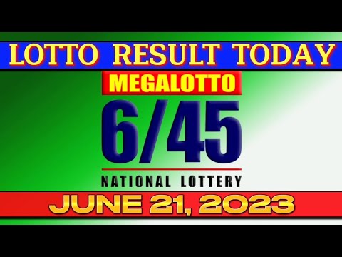 6/45 MEGA LOTTO 9PM RESULT TODAY JUNE 21, 2023 #645megalotto #lottoresult #lottoresulttoday