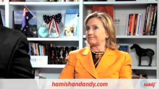 Hillary Clinton with Hamish & Andy