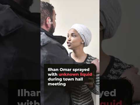 US congresswoman Ilhan Omar sprayed with liquid at town hall meeting | AJ#shorts