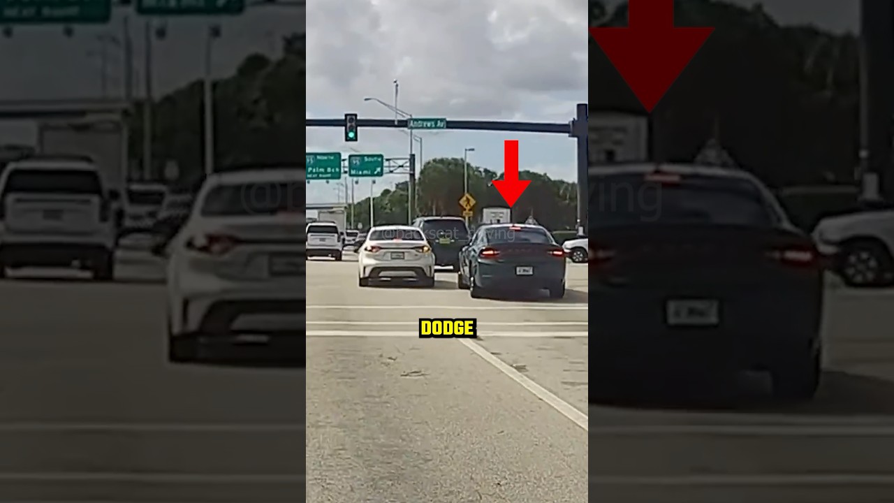 Stupid driver cuts off an undercover cop car