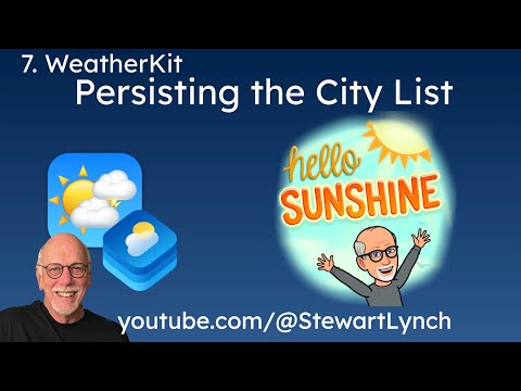 7  WeatherKit Persisting the Cities List thumbnail