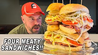 Caliendo's 2ft-Long Italian Cold Cut Combo Sub Sandwich Challenge Was Bigger Than Expected!!