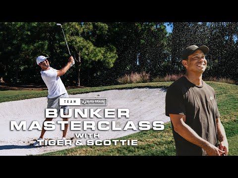 Tiger Woods And Scottie Scheffler Bunker Masterclass | TaylorMade Golf