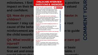 Childcare Interview Questions and Answers | Childcare Job Interview Questions and Answers