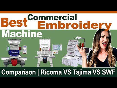 Best Commercial Embroidery Machine Comparison | Ricoma VS Tajima VS SWF | Zdigitizing - YouTube