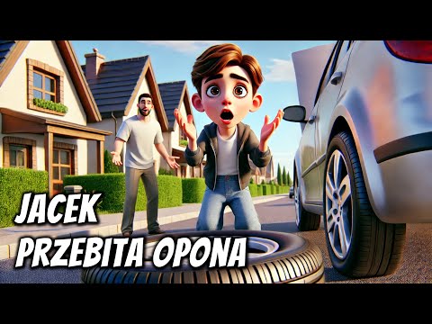 Jacek i przebita opona - okładka bajki audio