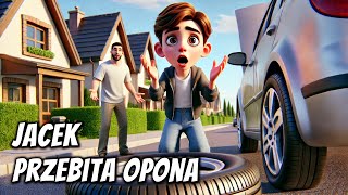 Jacek i przebita opona - okładka bajki audio