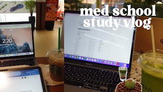 med school study vlog 🍰 | thyroid, ultrasounds, matcha and pilates