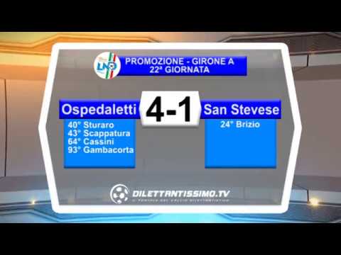 OSPEDALETTI   SANSTEVESE 4-1 Promozione Girone A 22 Giornata 24 febbraio 2019