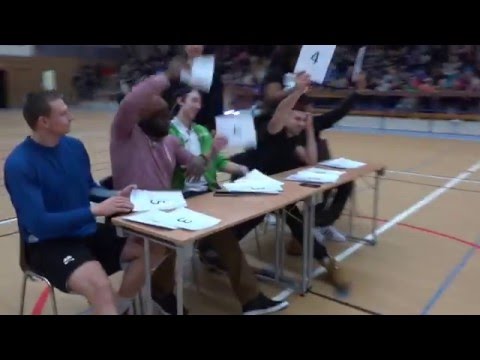 Lundaspelen 4 jan 2016 dunk contest host: Helen Findley