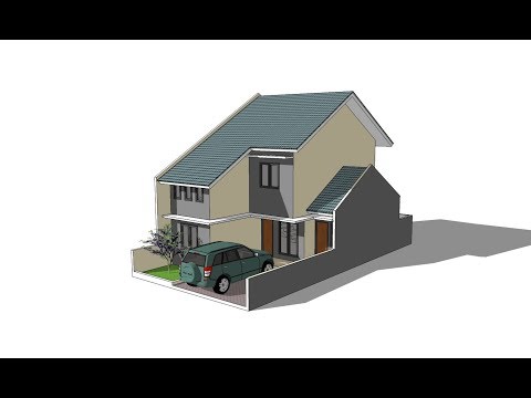Sketchup make a house  design  ( 2 floors )