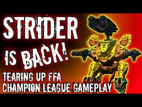 Strider is Back! W/Glory Halo | FFA Champion Live Server War Robots Gameplay