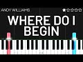 Andy Williams - Where Do I Begin - Love Story | EASY Piano Tutorial