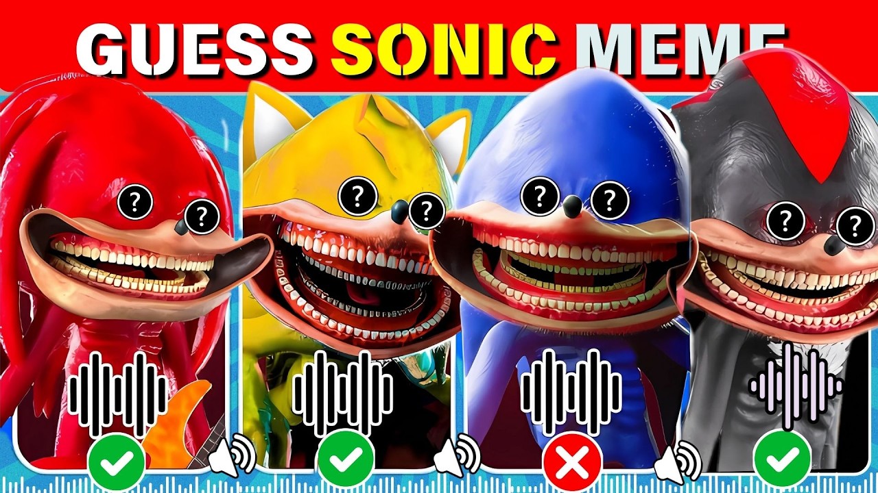 Guess Sonic Meme And Dance Challenge | Sonic The Hedgehog 3 Movie Quiz | Shin Sonic, Sonic. EXE