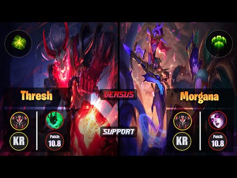 GrandMaster THRESH [Aftershock] (Support) VS  MORGANA - Grandmaster KR Patch 10.8
