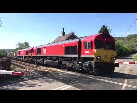 RARE! Class 66 150 Hauls Failed Class 59 206 at Hamsey (AHBC)