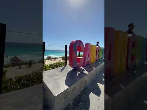 PLAYA DELFINES CANCÚN -letras Cancún #shorts
