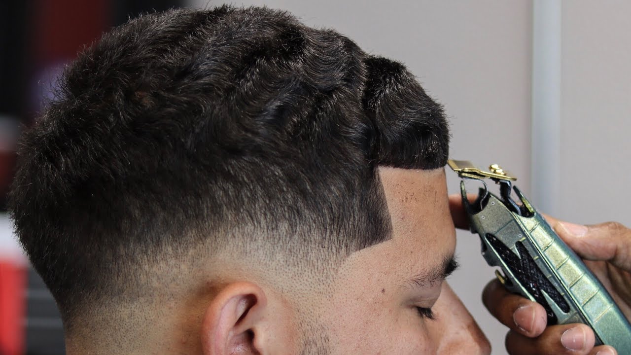 How To Cut Mens Hair Low Fade Waves On Top Straight Hair
