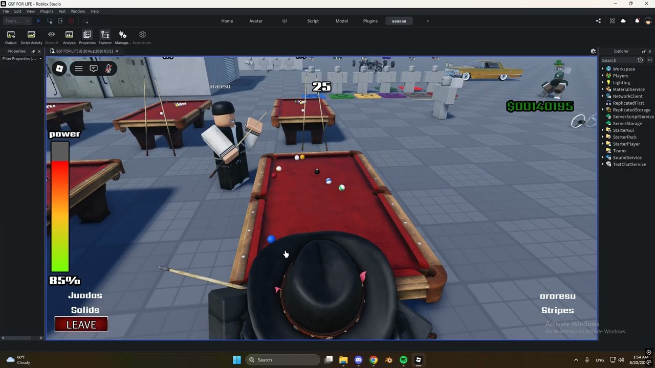 Realistic 8-Ball Pool System