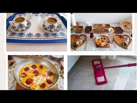 روتيني الصباحي في المطبخ/ تحضير فطور الصباح التركي الذي سيكون وجبة للسحور