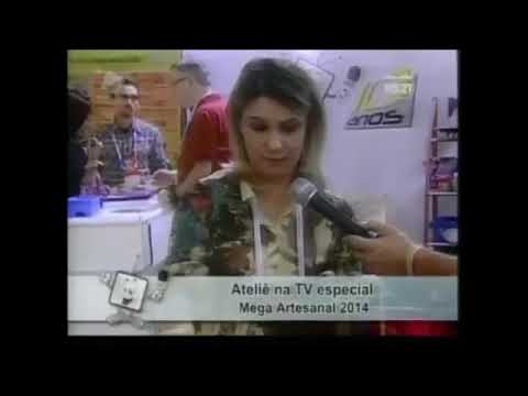 Ateliê na TV - Mônica Bragante - 23/07/2014 - Demonstração na Mega Artesanal 2014