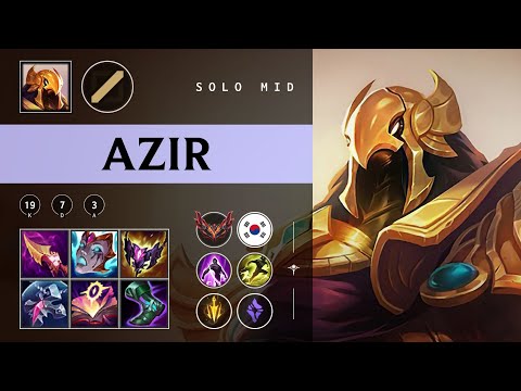 Azir Mid vs Yone - KR Grandmaster Patch 25.24