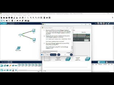 11.1.10 Packet Tracer - Implement Port Security