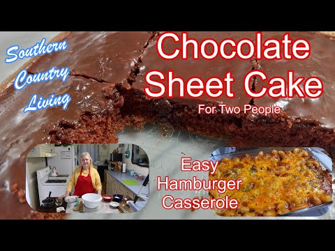 Chocolate Sheet Cake For Two People / Easy Hamburger...