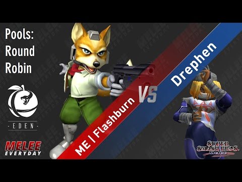 Eden - ME | Flashburn (Fox) vs. Drephen (Sheik) - SSBM - Singles Pools, Round Robin