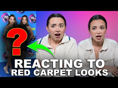 Reacting To Our OLD Red Carpet Looks! - Merrell Twins