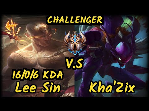 RED Revolta (LEE SIN) vs KHA'ZIX - 16/0/6 KDA JUNGLE CHALLENGER GAMEPLAY - BR