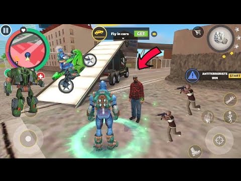Rope Hero: Vice Town (Antiterrorist Win - Mission Complete) Rope Hero in Cave - Android Gameplay HD