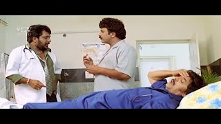 Ravichandran Fools Doctor And Give Injection to Ramesh Bhat - Pandu Ranga Vittala Movie Part-6