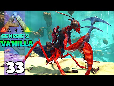 DOMANDO MANTIS COM CHIFRE DE RINO E HABILIDADES!!! ARK: Survival Evolved GENESIS 2 (VANILLA) 33