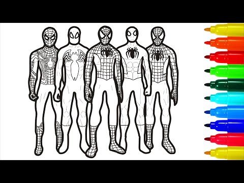 Spiderman Team Coloring Pages